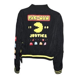 Justice Black Pac-Man Puffer Jacket